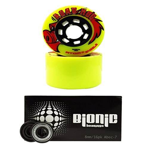 ATOM WHEELS Roadhog Outdoor Skate with Bionic Bearings Set of 8