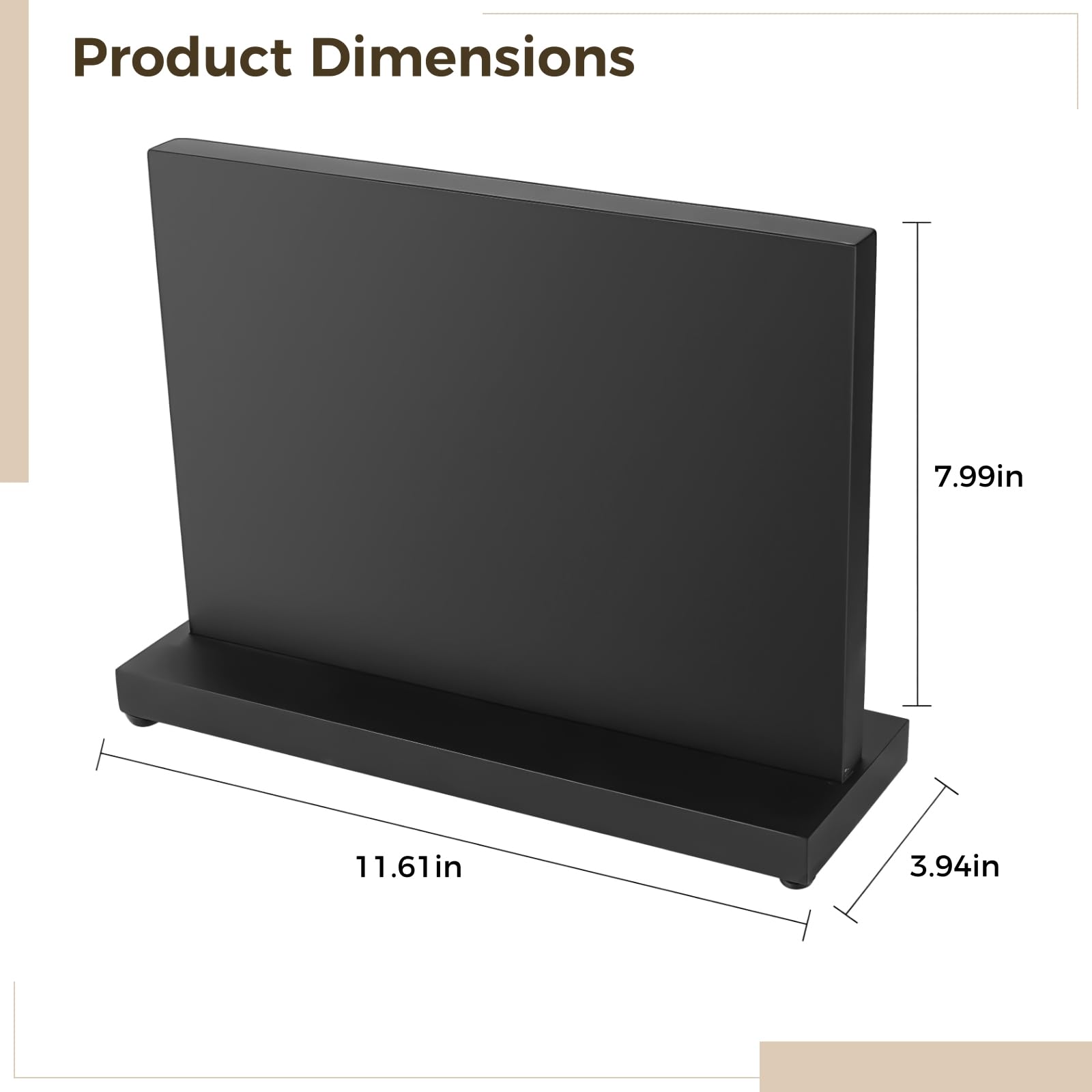 Adsorptive Cutter Block, Double-Sided Knife Holder, Pine Wood Stand, 11.6 X 8 X 3.9 Inches, Ideal for Kitchen and Restaurant Use
