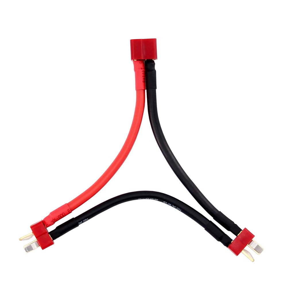 ZYCST 2PCS T Plug Series/Parallel Adapter - 12AWG Wire For Connecting RC Lipo Batteries - View #3