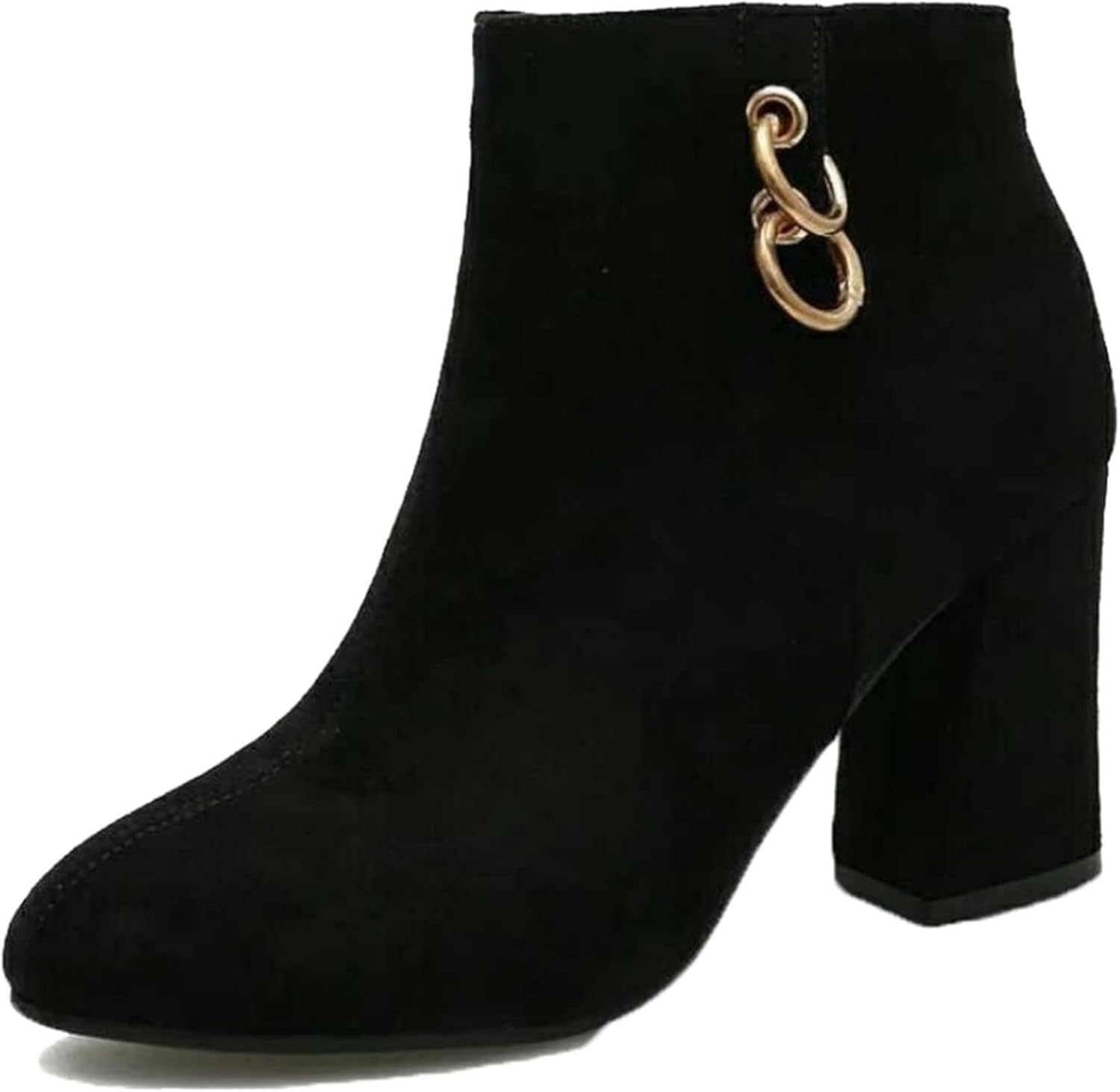 Women's High Heels Warm Pointed Short Boots for Winter Spring and Autumn