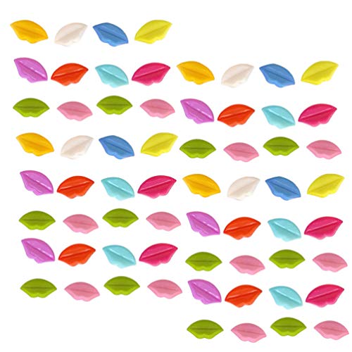 Healifty 120Pcs Colored Buttons Nylon 1 Holes Lips Buttons Sewing Buttons Clothes Decoration Christmas Dress Accessories For Diy Crafts Scrapbooking (Random Color) #TOP2