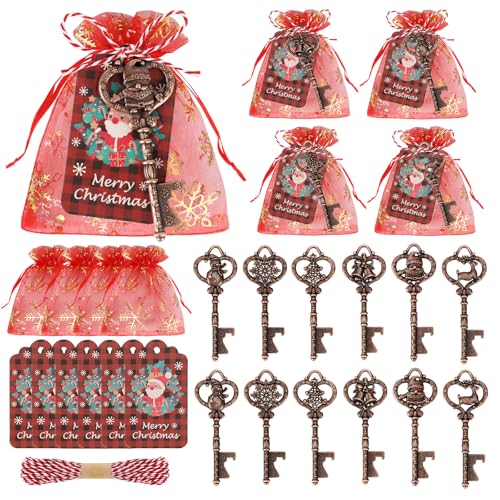 Décapsuleurs de Noël lot de 24 avec cartes pour calendrier de l'Avent