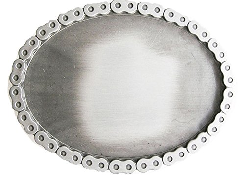 Vintage Style Oval Motorcycle Chain Biker Rider Blank Belt Buckle also Stock in the US