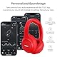 TOZO HT2 Over Ear Kopfhörer Bluetooth, Hybrid Active Noise Cancelling Kopfhörer, Kopfhörer Kabellos Bluetooth mit App Steuerung, Hi-Res Audio, 60 Std Spielzeit, Tiefer Bass,Komfortable Ohrmuscheln,Rot