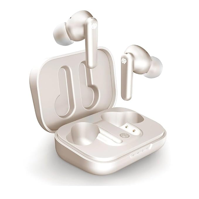 Urbanista London White Pearl Active Noise Cancelling True Wireless TWS Premium Earbuds with QI Charging Case, Upto 30 Hours Playtime, (41457)