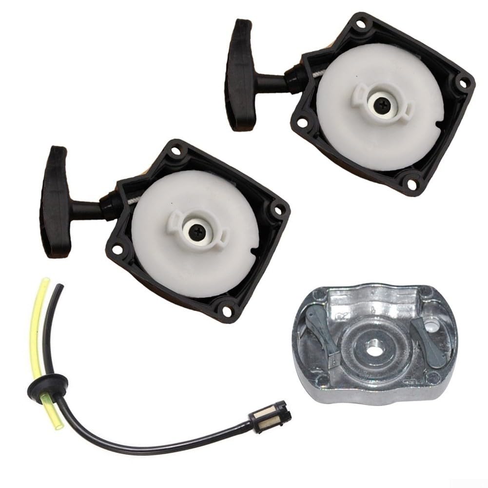 Recoil Starter Pull Start Assembly for Lawn Mower and Trimmer Engines 33cc to 52cc Replacement Part Suitable for Brush and Garden Power Tools (Single Start Kit)