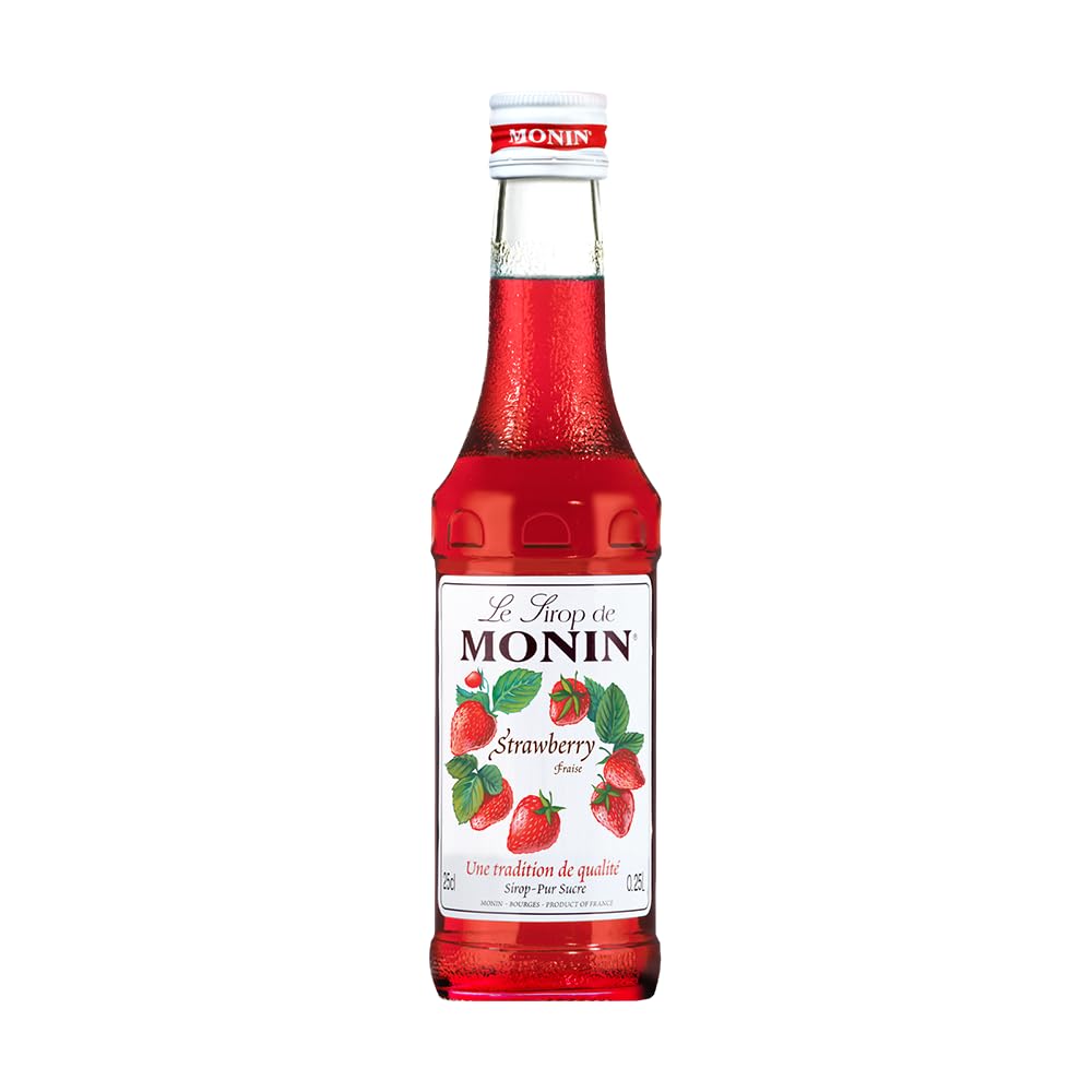 Monin Strawberry Syrup, 250ml, Pack of 1
