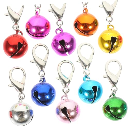 Parliky 10pcs Pet Collar Bell Dog Collar Bells Pet Small Bells Fish Bowls for Goldfish Cat Accessories Pet Accessories Puppy Collar Crafted Metal Bells Miniature Hanging Bell