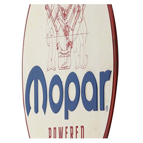 Image of Mopar Powered Since 1937 Round Embossed Metal Sign - Vintage Mopar Sign for Garage or Man Cave