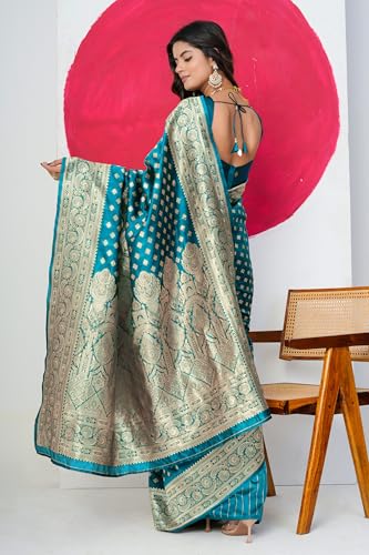 Image of Subham Saree for Woman Silk Cotton Kanjivaram | Soft Easy to Drape Daily Wear Sari with Blouse Fabric