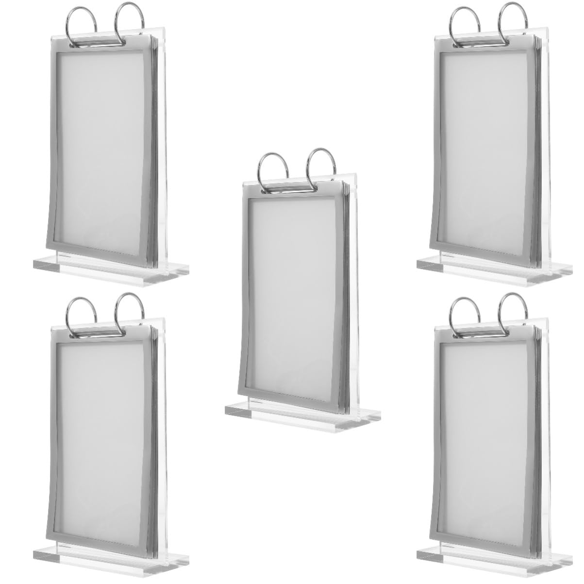 SEWACC 5 Elegantes Caballetes Para Exhibir Menús Y Carteles Con Base Para Restaurantes Y Oficinas.
