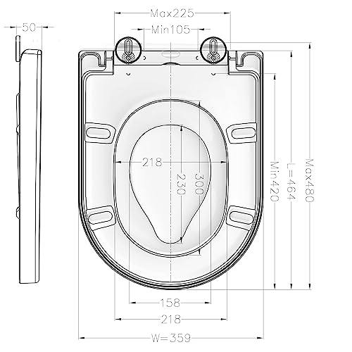 Bernstein WC Sitz U1006 in Weiß D Form 46 x 36 x 5 cm Softclose Absenkautomatik Familien Toilettensitz aus Duroplast mit integriertem Kindersitz Take Off Mechanik leichte Montage