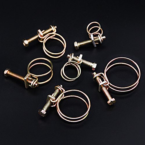 Hilitchi 42-Piece Adjustable Steel Wire Hose Clamp Kit #TOP12