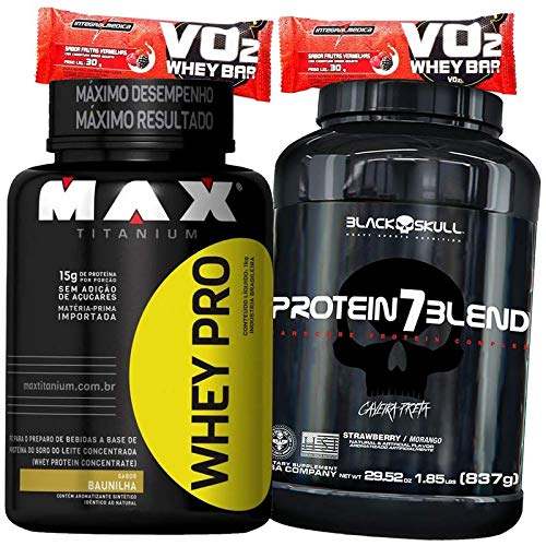 Suplementação pós treino - Whey protein PRO + Protein 7Blend. - Chocolate