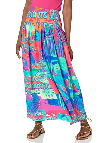 CHAOUICHE Jupe Flow pour femme, Imprimé La Centre-Ville, M Cover