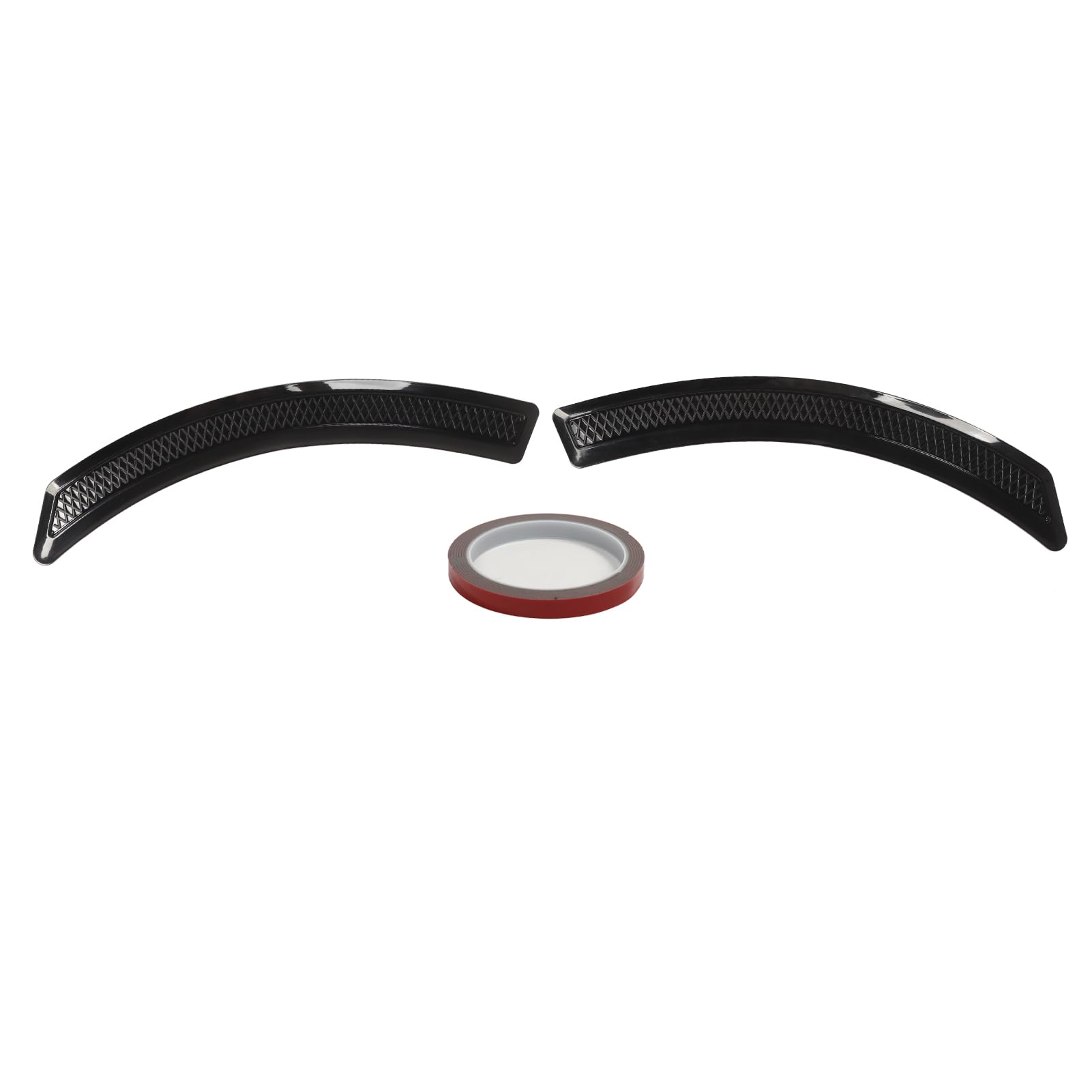 Rivestimento Svasato Passaruota 2 Pezzi Adesivo Universale Anti-collisione Protezione Auto Nero