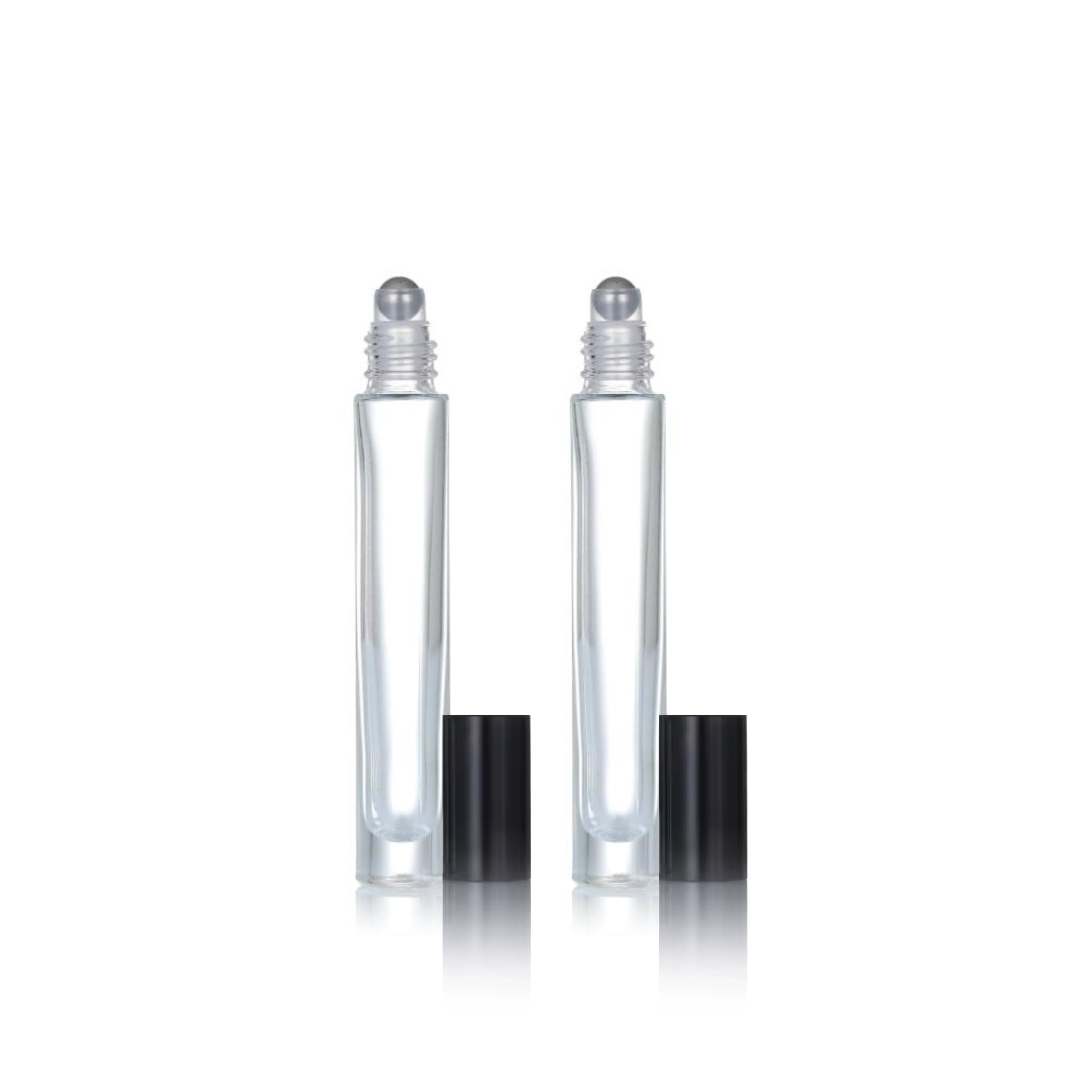 10ml Empty Tall Round Glass Roller Bottles, Pack of 6