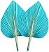2PCS niebieskie wysuszone liście palm wystrój - boho suszone wentylatory palmowe - tropikalne wysuszone włócznia palmowe, suche liście do ślubnych rekwizytów dekoracja imprezowa