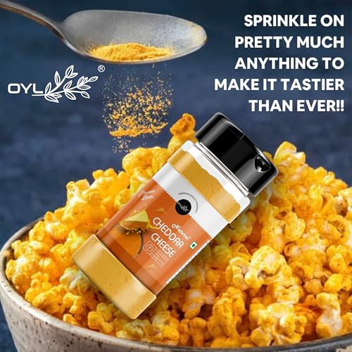 Image of OYL - Popcorn Seasoning Powder Combo Cheddar Cheese, Sour Cream & Onion, Tomato Cheese & Butter Onion Powder For Make Delicious Cheese-Flavoured & Multipurpose Seasoning - 500G (100G Each Pack Of 5)