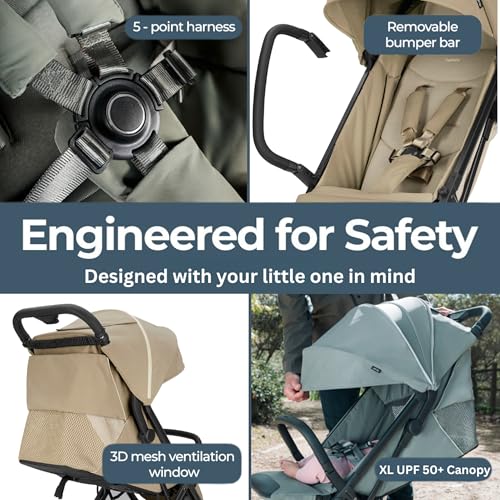 Image of Inglesina Quid Travel Stroller - Orbital Gray | Lightweight Travel Stroller for Airplane, Umbrella Stroller for Baby & Toddler 0-55 lbs, Car Seat Compatible w /Carry Bag & Wheel Covers - Bundle Kit