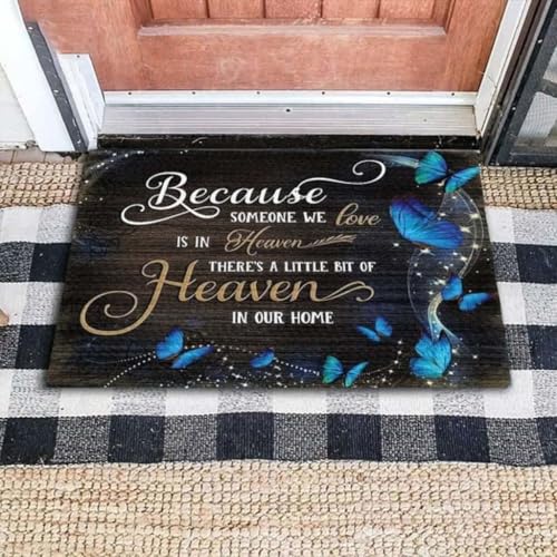 ���փ}�b�g ���̗��l ������l���V���ɂ��邩�� 50×80cm doormat Butterfly Lover Because Someone We Love Is In Heaven