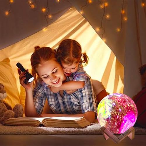 Image of Moon Lamp Galaxy Lamp Upgraded Timing 5.9 Inch 16 Colors 3D Moonlight Galaxy Light,Moon Night Light for Adults,Kids Lamp Moon Gifts for Women Girls Boys Bedroom