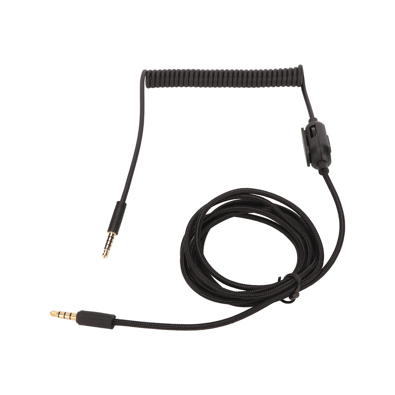 Câble Casque à Ressort 140-330 Cm - Connecteur 3,5 Mm Avec Verrouillage, Convertisseur 6,35 Mm Inclus, Pour EAH-DJ1200