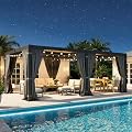 12' x 20' Pergola with Adjustable louvered Roof and Aluminum Frame