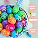 JOYIN 50 Pcs Plastic Printed Bright Easter Eggs 2.3
