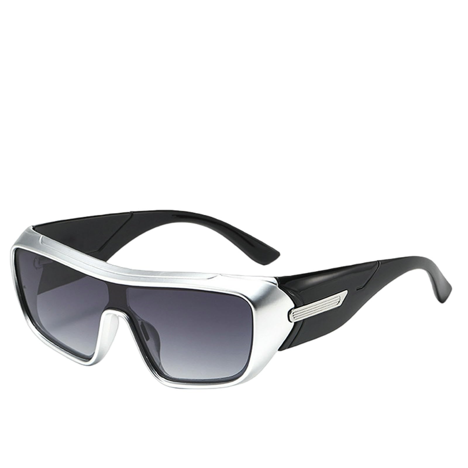 Gyios sunglasses Luxury Women Men Glasses Steampunk Fashion-silver Frame, Grey Gradient Lenses