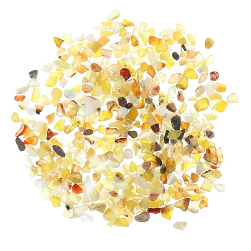 Mipcase 500g White Crystal Stones Set Crystal Gravel for Dining Room Table Decor Stone Collection