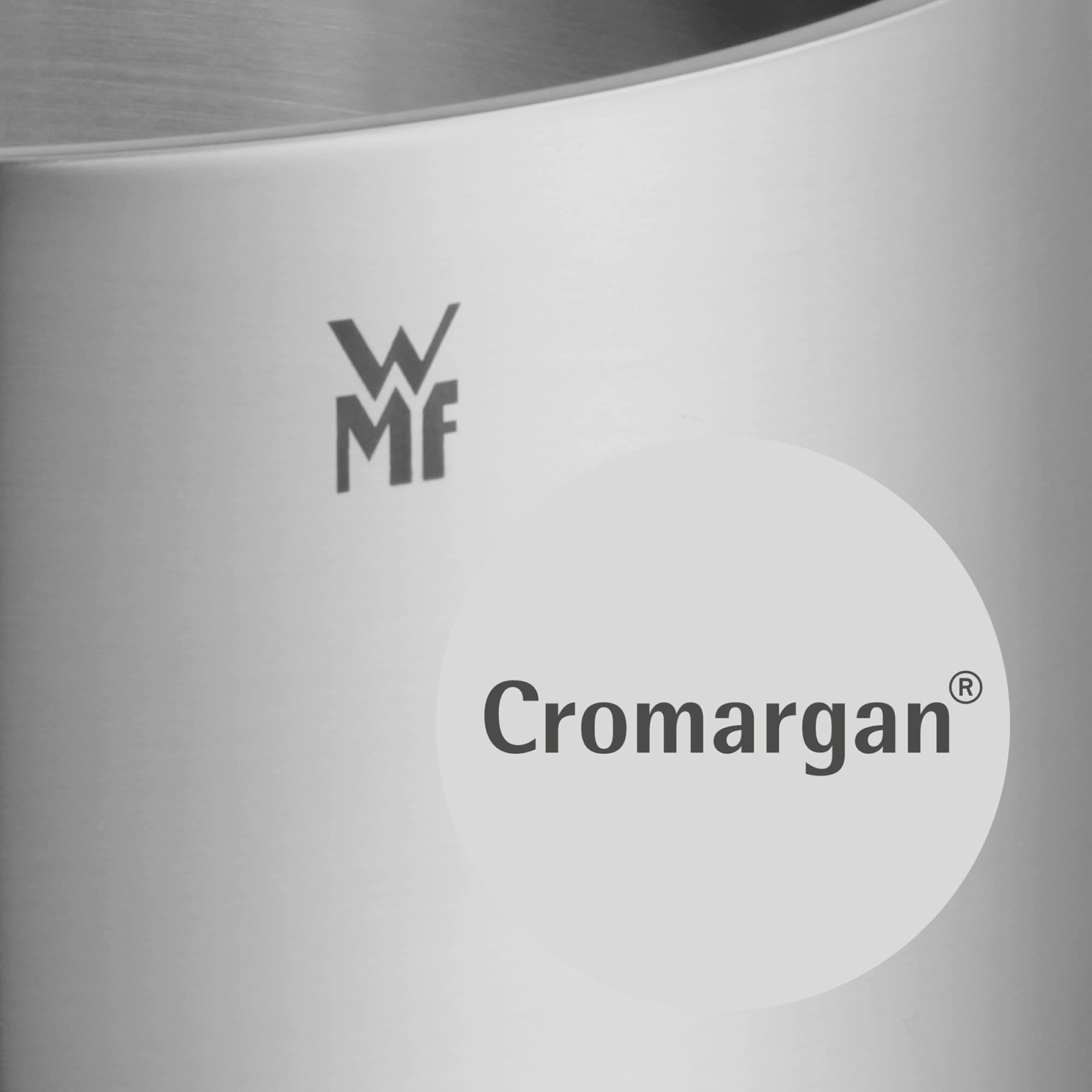 WMF Premium One Kochtopf klein 16,5 cm, Metalldeckel mit Dampföffnung, Bratentopf Induktion 1,5l, Cromargan Edelstahl poliert, Innenskalierung