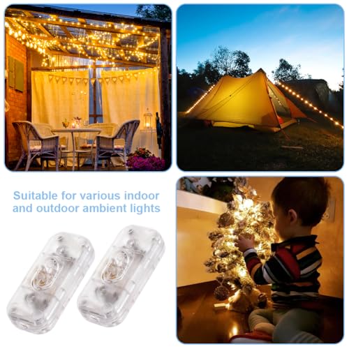 AXFEE 1 Piezas Interruptor Lampara Torpedo, 6A 250V Interruptor de Alimentación en Línea, Interruptor de Cable en Línea Botón, para electrodomésticos pequeños o lámparas, Transparente - imagen 7