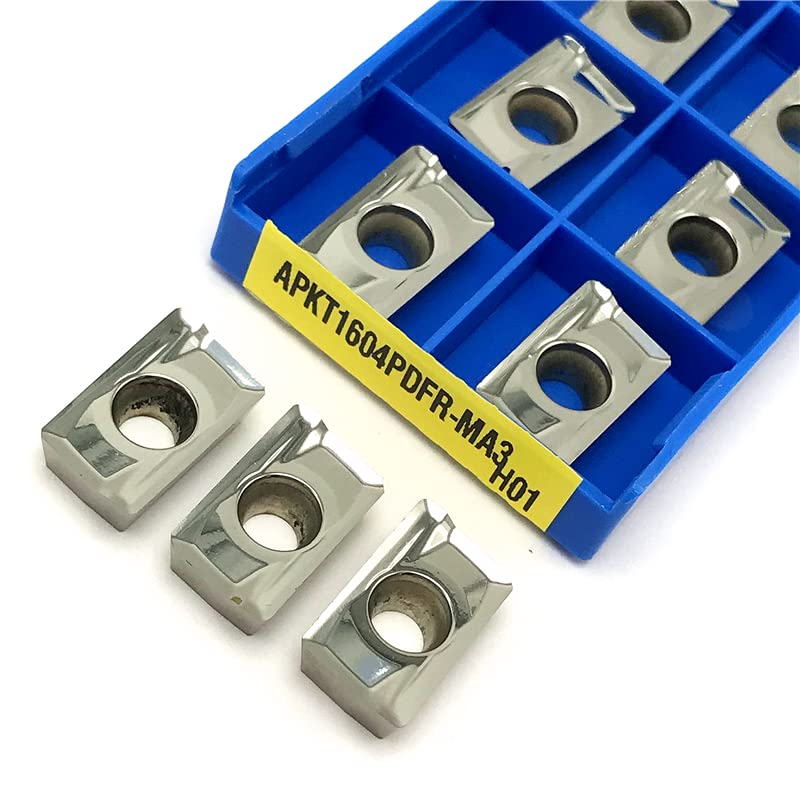 APKT1604 MA3 H01Aluminum Turning Tools Milling Tool APKT 1604 Carbide Inserts Cutting Tool Milling Insert CNC Lathe Tools(APKT1604 MA3 H01)