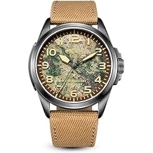 SEA-GULL Mens Mechanical Watches, Automatic Wristwatch for Men, Journey Series Military Watch, Seagull ST25,Luminous, 1072