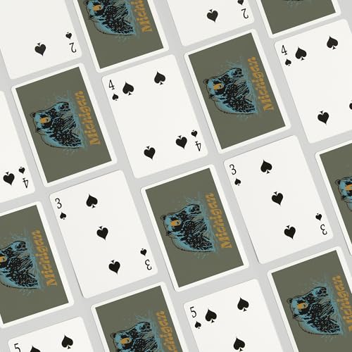 Baraja de Poker Michigan, Tinta Distresada, Oso Negro, 52 Cartas miniatura 4