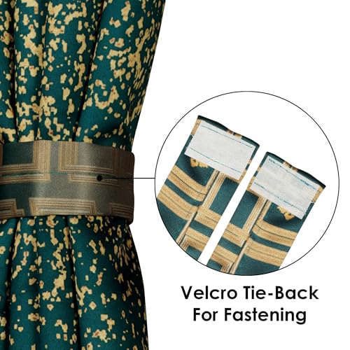 Image of Story@Home Blackout Digital Print Long Door Curtains 9 Feet Long Set Of 2 | Room Darkening Curtain | Thermal Insulated Curtains For Living Room | (118 X 275 Cm, Beige & Green) | Perfect For Home Decor