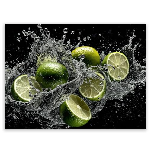 SMTDeco Protection plaque de cuisson, vitrocéramique, verre trempé, pour cuisinières électrique, à induction,planche à découper 70x52 cm une pièce Lime...
