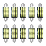 ATJTYSX 10pcs 41mm 3014-36SMD Led Car Bulbs, 36 Led Car Bulbs White light, 12V 36smd 3014 Chipset 6461 C5W for Car Interior Light Dome License Number Plate Side Door Map Lamps