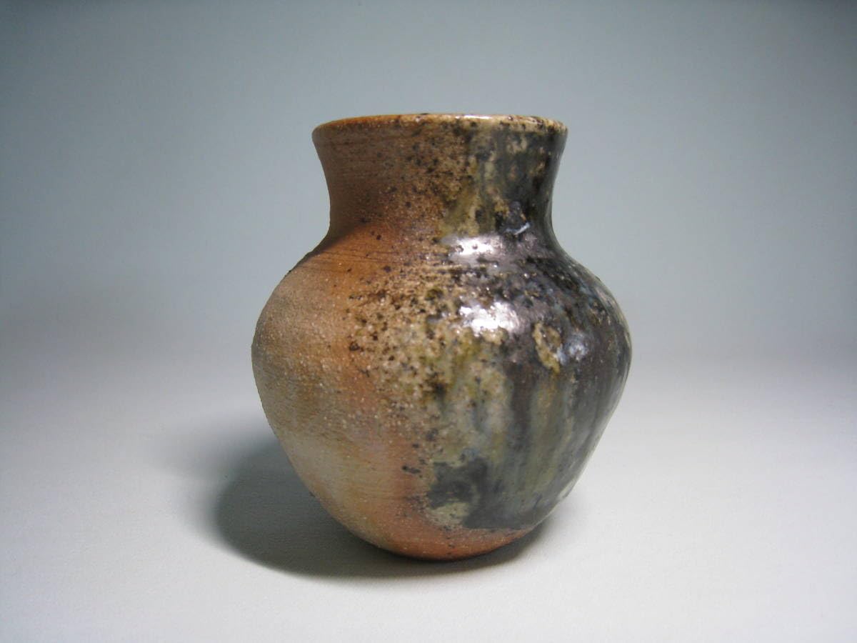 Amazon.co.jp: 掛花入れ 城山焼花入 一之作共箱 梅村一之 穴窯