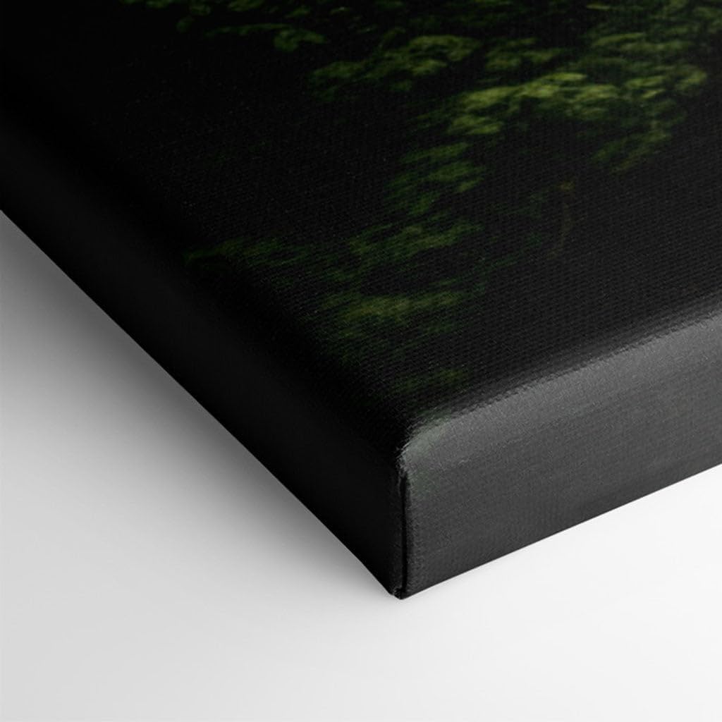 Canvas for Living room. Mystic Rails into the Fog-Enshrouded Forest Depths, 27 x 18 inch Canvas Wall Art - Contemporary Masterpieces - Modern Home Decor - 69x46 cm (27x18 inch)