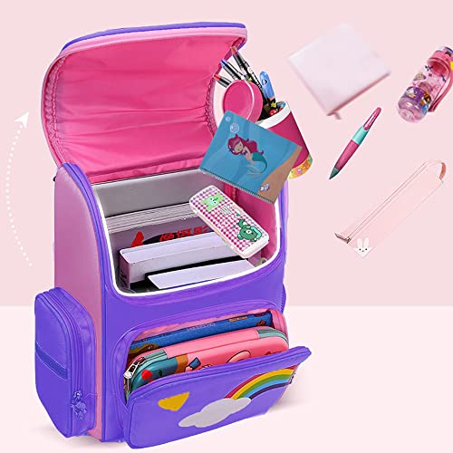 Ht Honor . Trust Girls Backpack For Preschool 15Inch Kids Backpacks For Girls Purple Bookbags Kindergarten Children's School Bags #TOP2