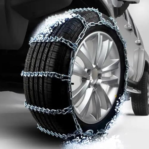 Schneeketten Universal, 2-teilige Rutschfeste Schnee Notfalltraktionsfahrzeug Winter Schneereifen Schneekette, für Reifenbreite 155 mm-275 mm (Size : 155)