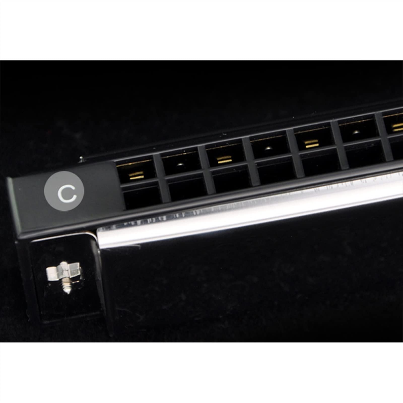 Profesjonalny Harmonijka Tremolo Harmonica 24 Otwory Mosiężne Stroiki Usta Organ ABS Grzebień Instrumenty Muzyczne (Color : Key A)