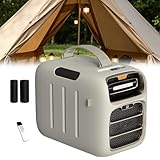 HajMyrdonyx Acondicionador Aire Portátil para Viajes 5121 Btu para Tiendas Campaña, Refrigeración + Calefacción, Deshumidificación, Temporizador, 500W Baja Potencia Ca/CC 24 V, 3 Velocidades Viento