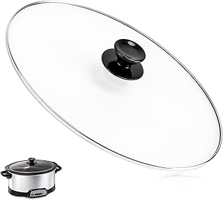 Oval Glass Lid 7 Quart Fits for Hamilton Beach Slow Cooker Lid & Rival Crock Pot Slow Cooker SCV700SS,SCCPVP700-S Replacement Oval 7 Quart Lids