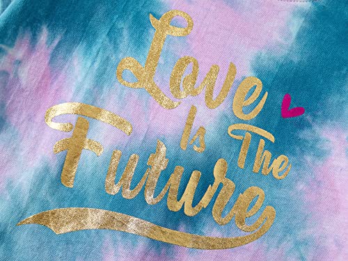 100% Cotton Tie Dye Crop Top & Shorts Clothes Set Outfit For Big Girls Size 7/8 #TOP2