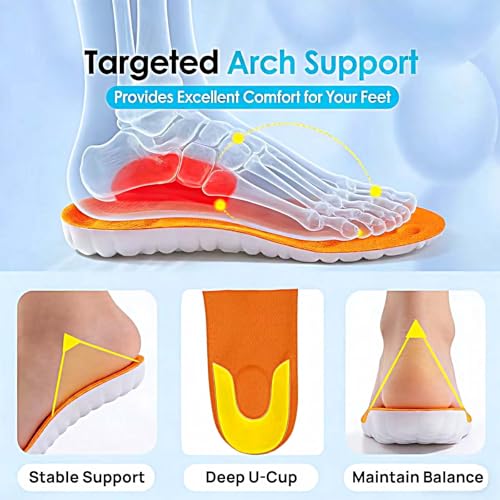 3 pares de plantillas de espuma viscoelástica con soporte para arco miniatura 3