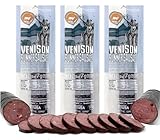 Pearson Ranch Venison Summer Sausage - Deer Sausage – Exotic Meat, Gluten-Free, MSG-Free, Low Carb, Low Sugar, No Added Nitrites, Hickory Smoked, Pack of 3, 7 OZ Each