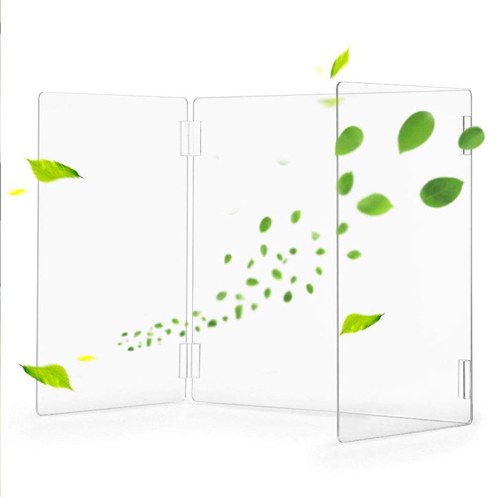 NANANA Mamparas de Protección de Metacrilato, Pantalla Protección Transparente para Colgar Farmacia Tiendas Hostelería Gimnasio Oficina, Fácil Montaje, Tamaño, 600x400x200MM